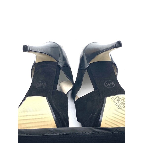 Michael Kors Women's Black Elena Suede Cross Strap Peep Toe Pumps AF12E Size 9M - Picture 14 of 15